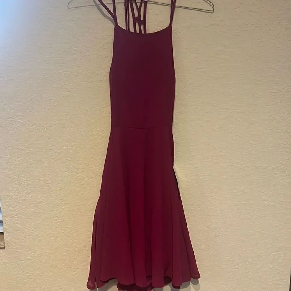 Open Back Beautiful Skater Like Lulus Dress in Purple Size XS - NWT - NEW Dress